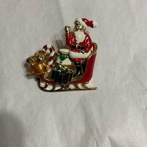 Santa Christmas Brooch
